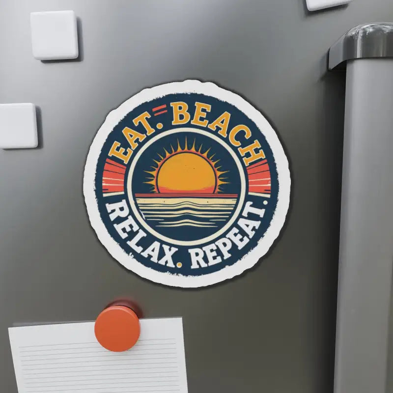Ocean State Styles Magnet Eat Beach Relax Repeat Die Cut