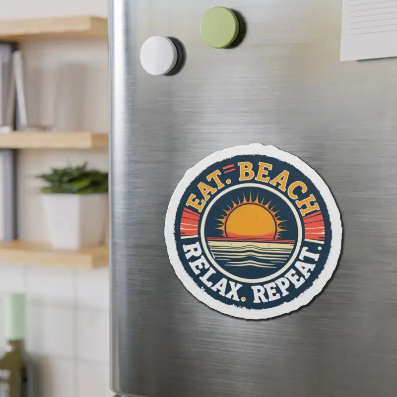 Ocean State Styles Magnet Eat Beach Relax Repeat Die Cut