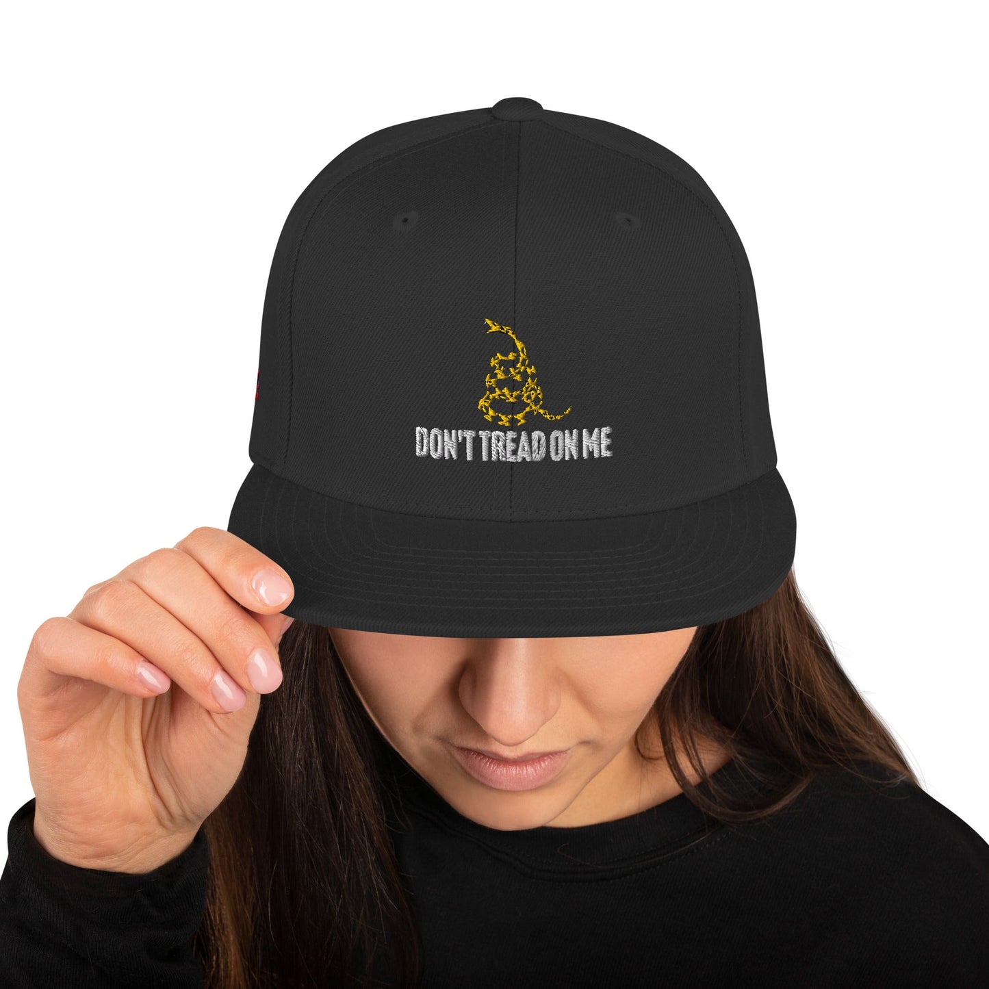 Don't Tread on Me Embroidered Snapback Hat - 4LibertyShop.com