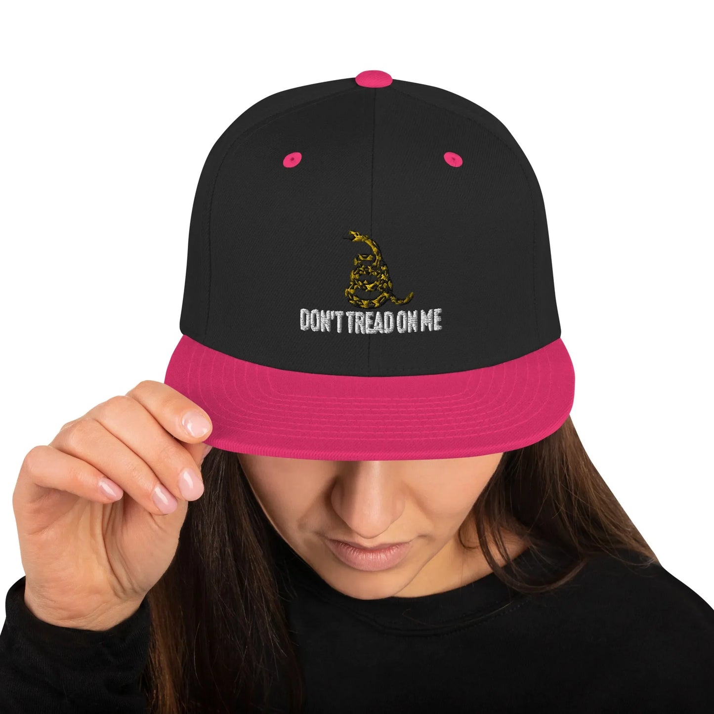 Don't Tread on Me Embroidered Snapback Hat - 4LibertyShop.com