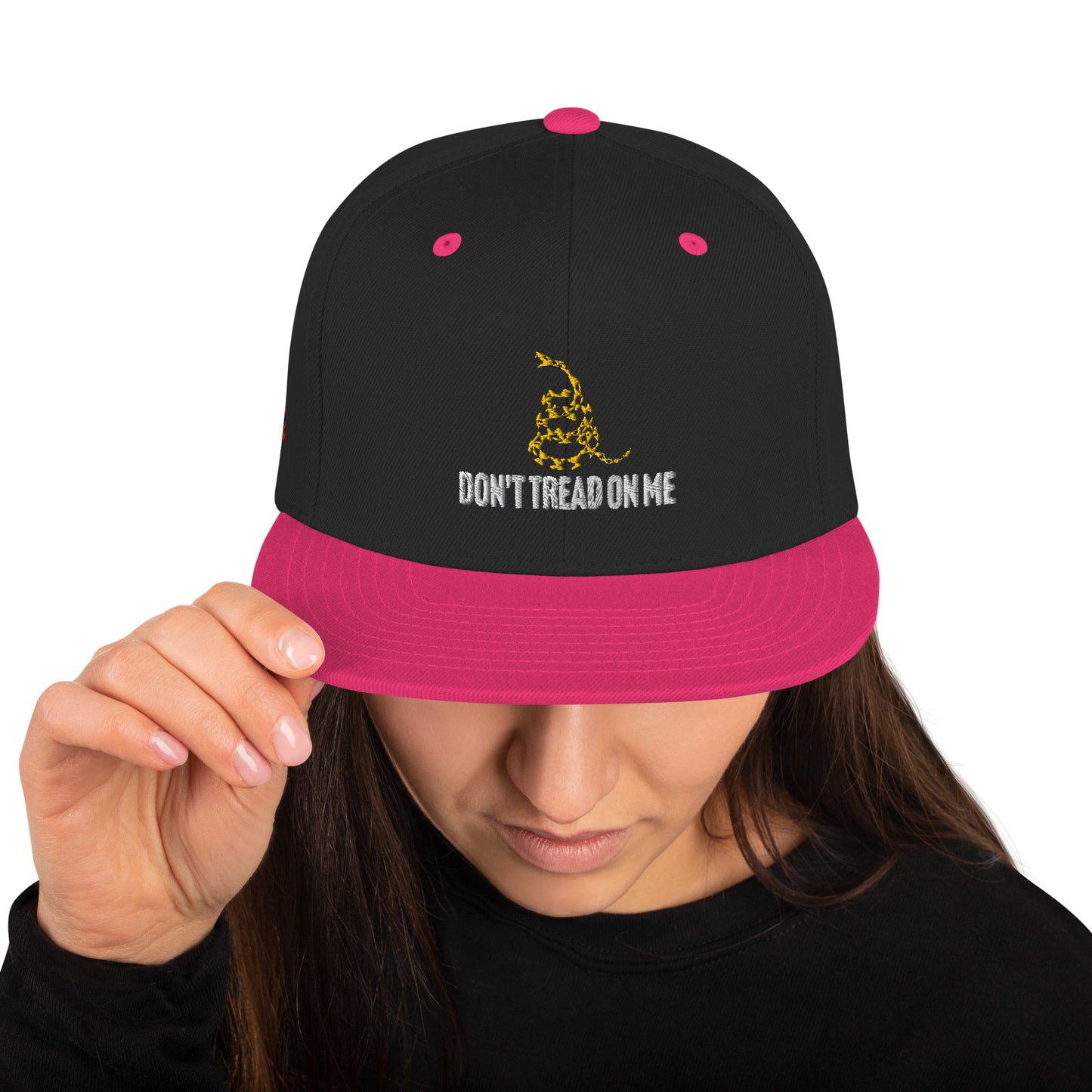 Don't Tread on Me Embroidered Snapback Hat - 4LibertyShop.com