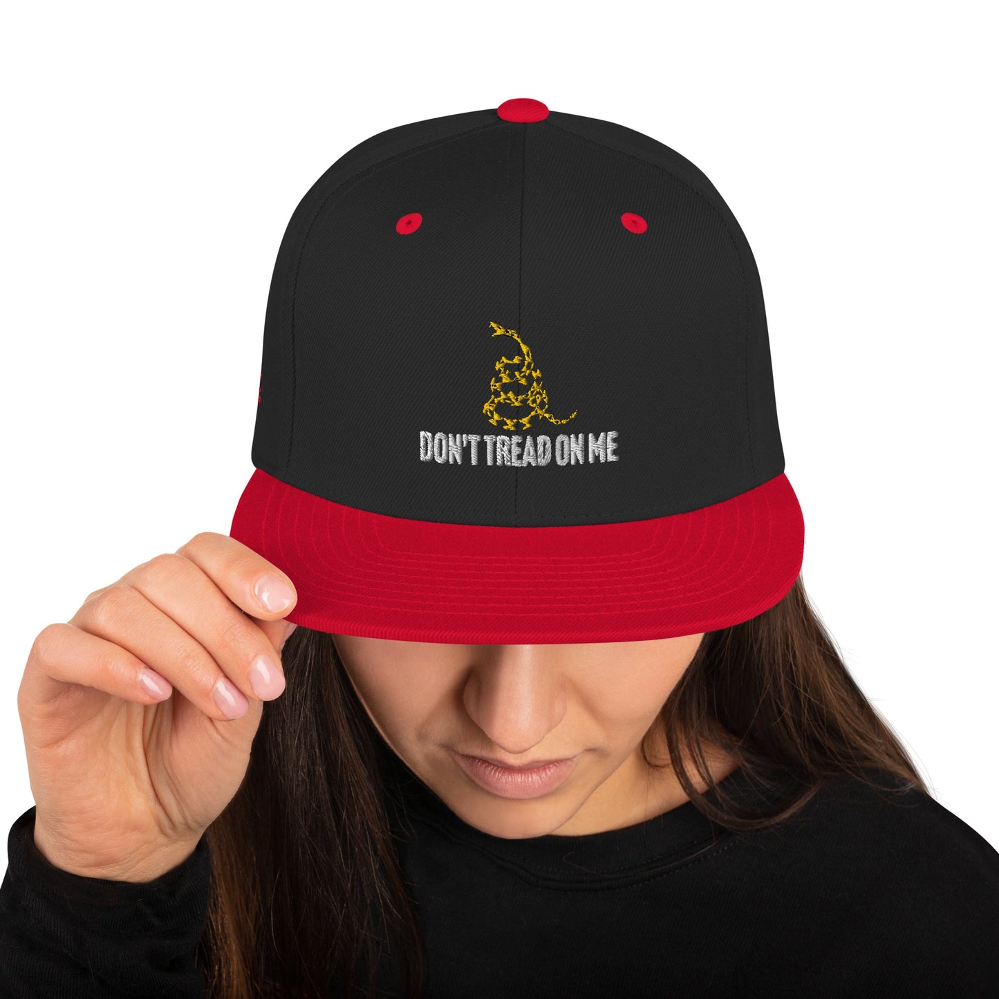 Don't Tread on Me Embroidered Snapback Hat - 4LibertyShop.com