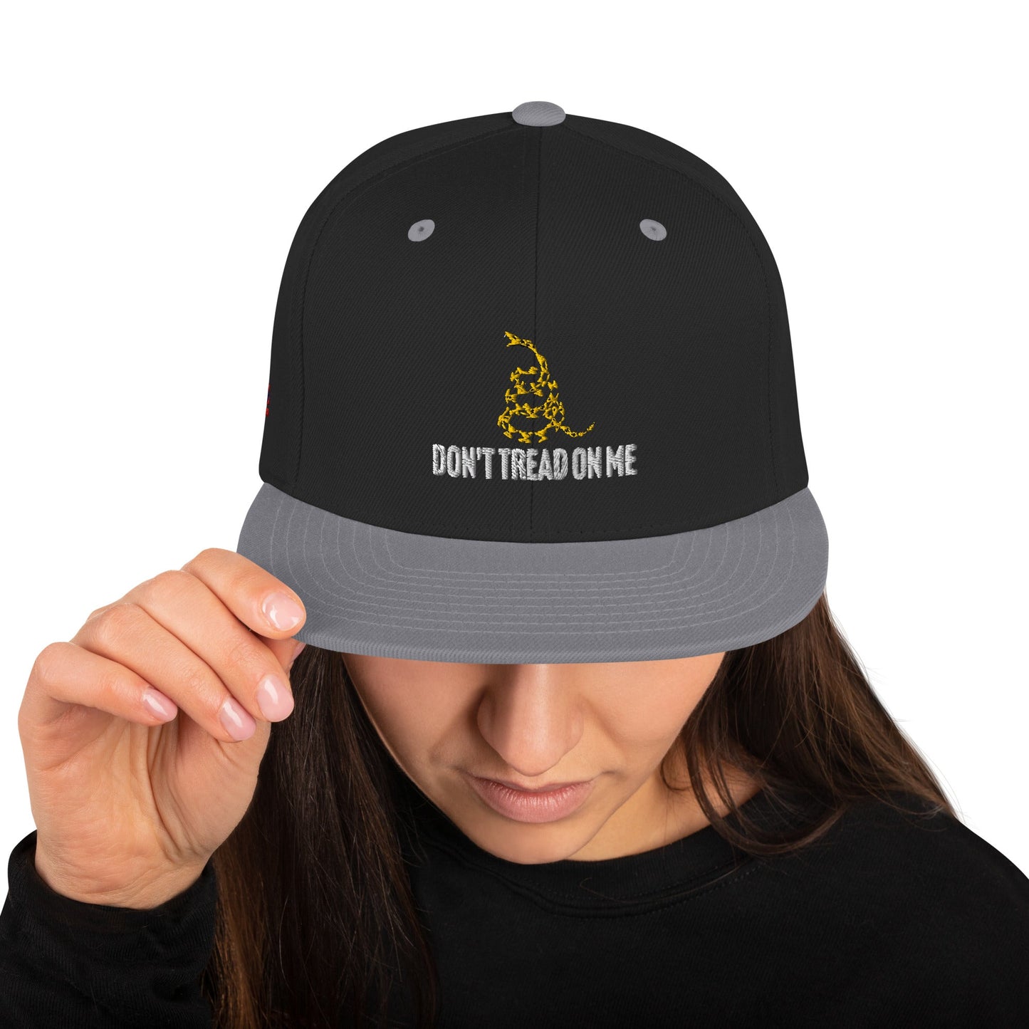 Don't Tread on Me Embroidered Snapback Hat - 4LibertyShop.com
