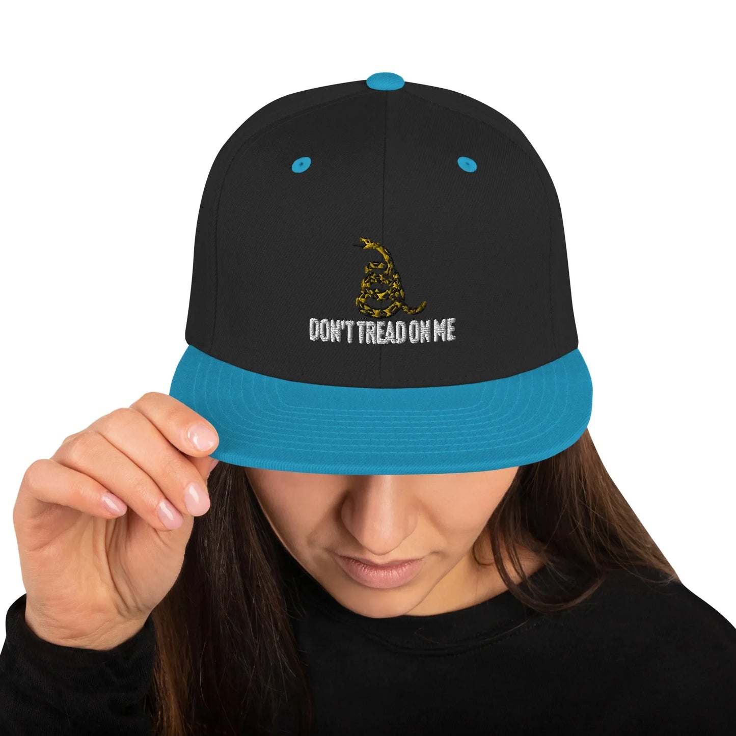 Don't Tread on Me Embroidered Snapback Hat - 4LibertyShop.com