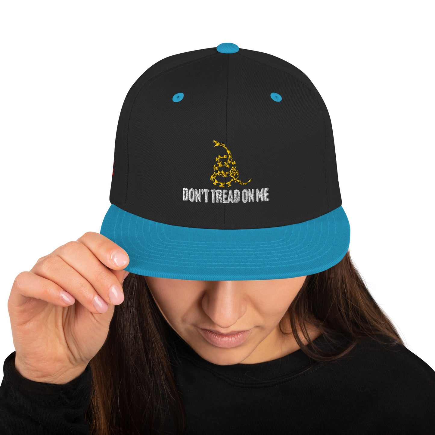 Don't Tread on Me Embroidered Snapback Hat - 4LibertyShop.com