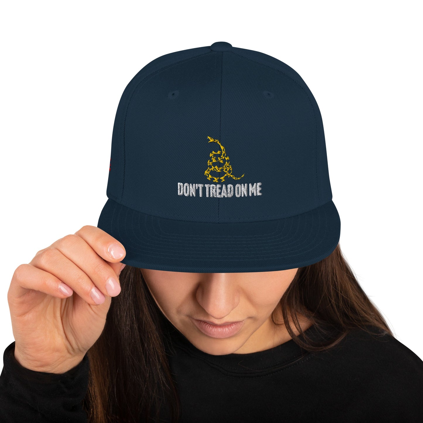 Don't Tread on Me Embroidered Snapback Hat - 4LibertyShop.com