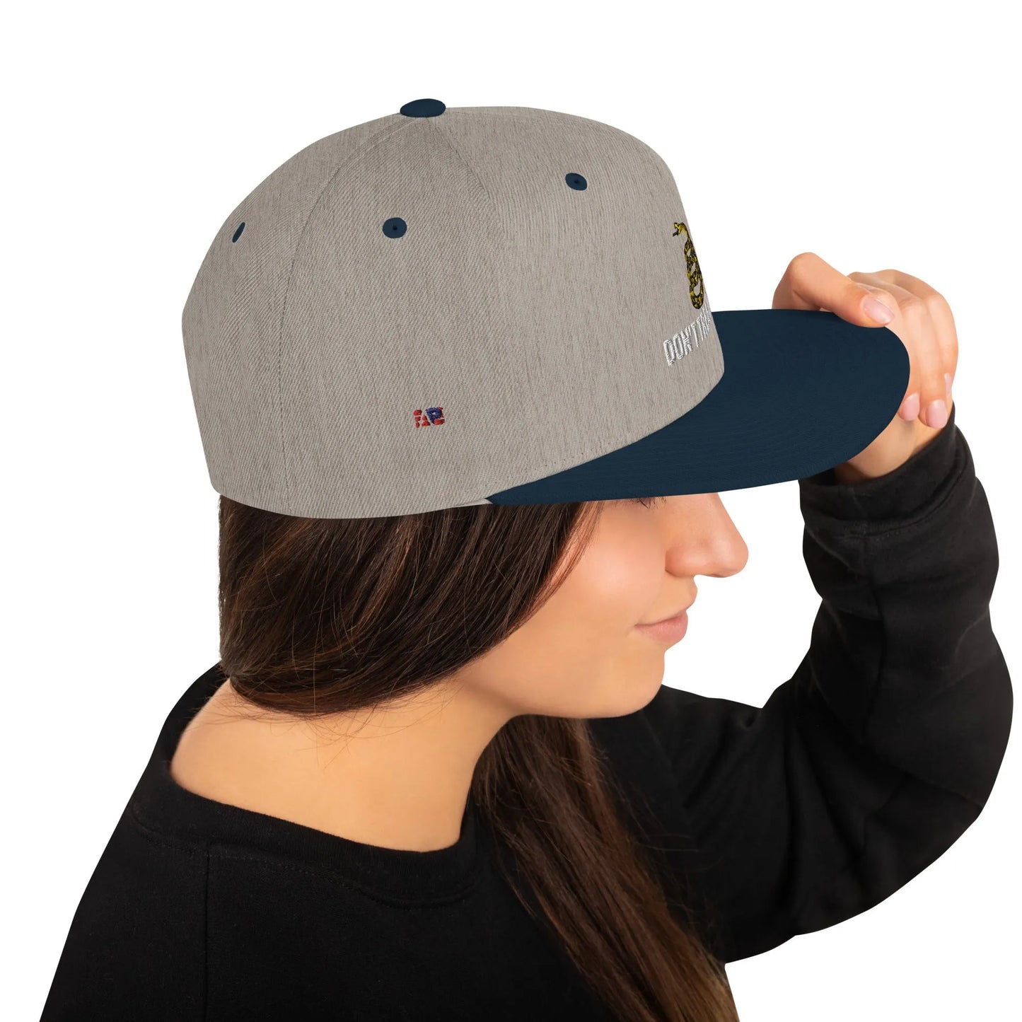 Don't Tread on Me Embroidered Snapback Hat - 4LibertyShop.com