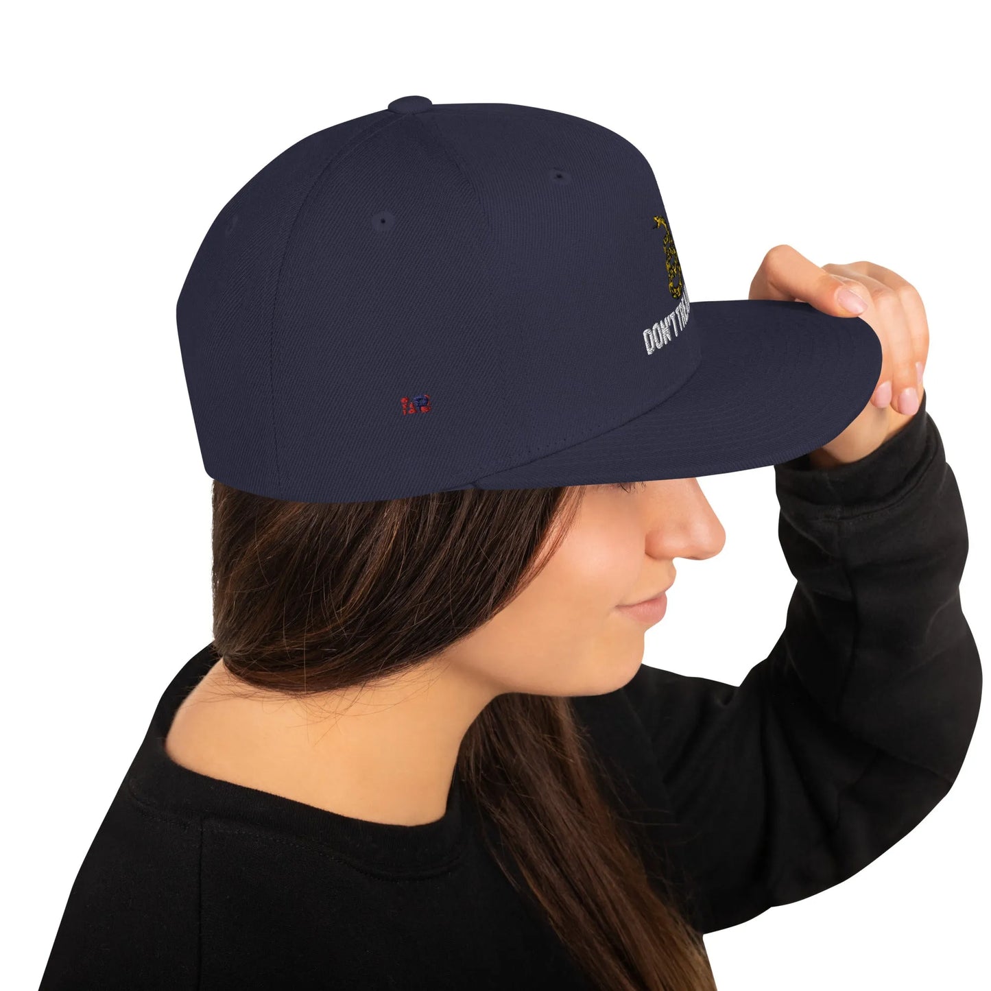 Don't Tread on Me Embroidered Snapback Hat - 4LibertyShop.com