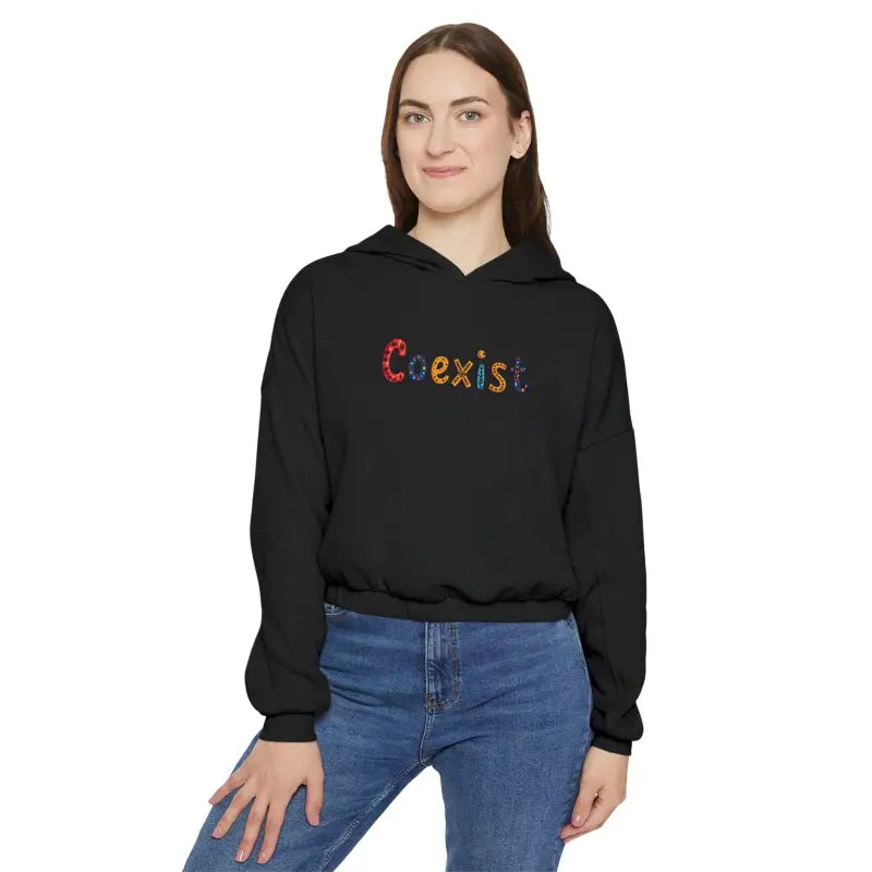 Ocean State Styles Coexist Women's Cinched Bottom Hoodie