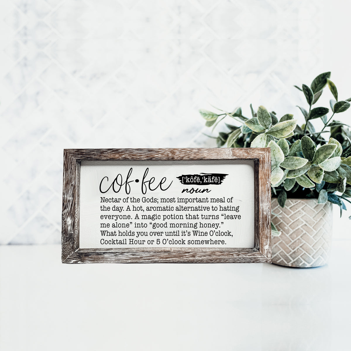 Coffee Definition Wooden Sign For Coffee Bar Decor Rustic Kitchen Wall Art Scientific Humor