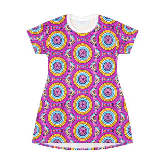 Ocean State Styles VivaBoho T Shirt Dress Bohemian Pattern