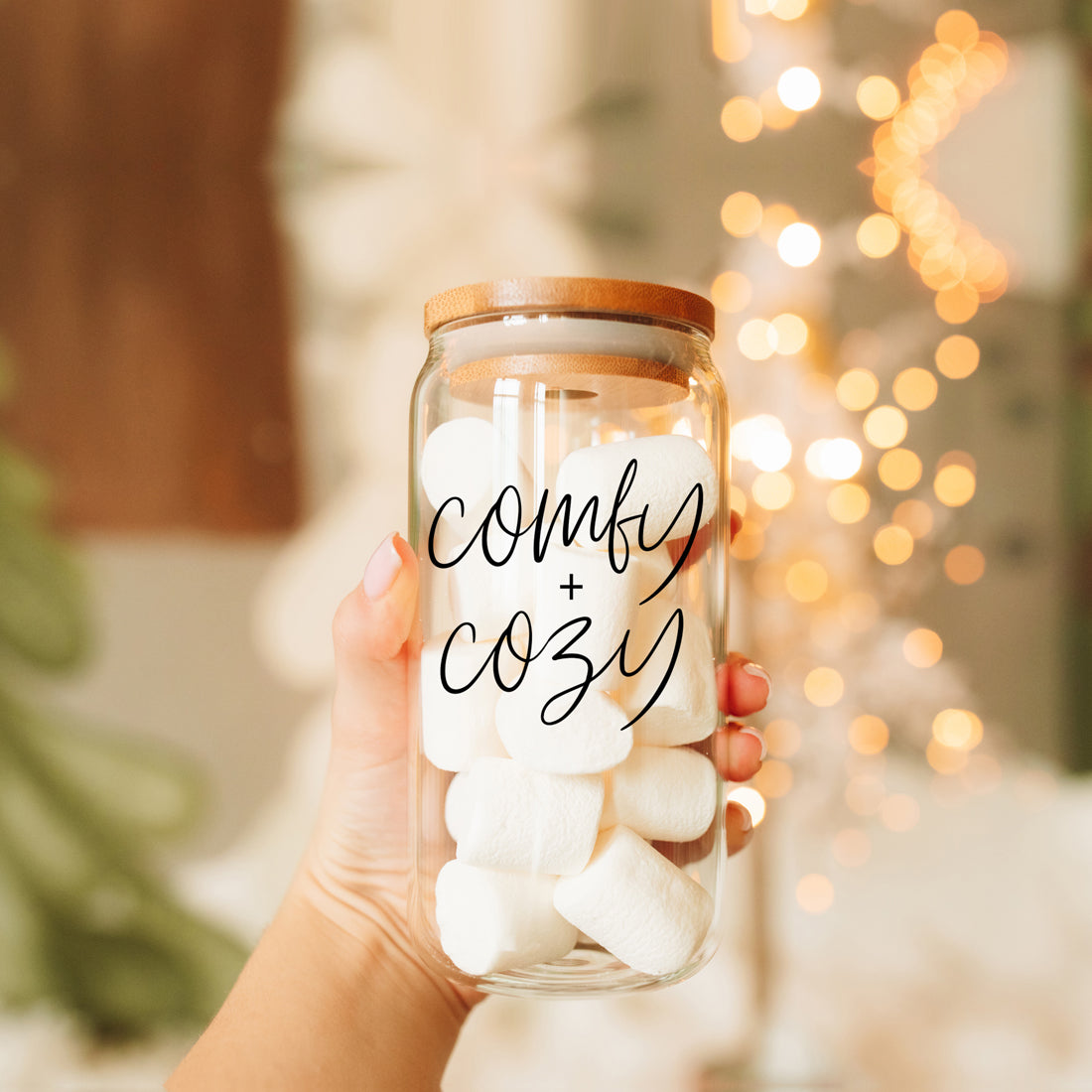 17oz Glass Tumbler With Bamboo Lid, 2 Stainless Straws And Straw Cleaner