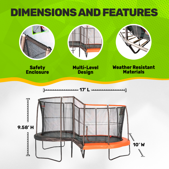 JumpKing 10'x17' Multi-Level Oval Trampoline *PRE-ORDER*