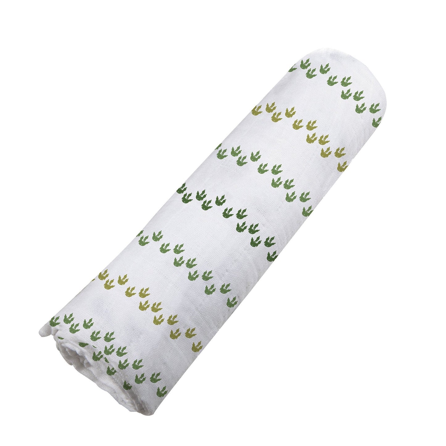 Cotton Muslin Baby Swaddle Dino Feet Print Lightweight
