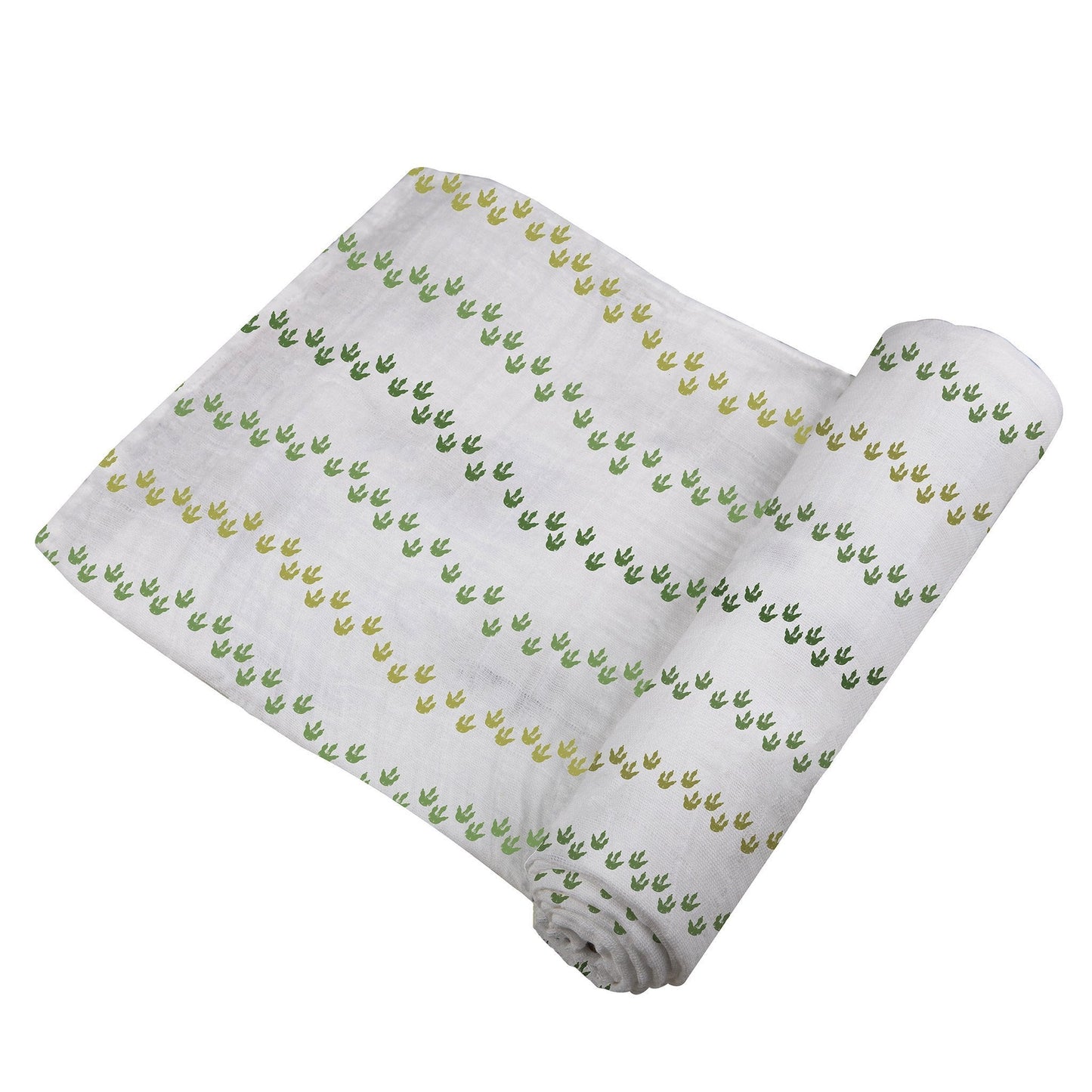 Cotton Muslin Baby Swaddle Dino Feet Print Lightweight