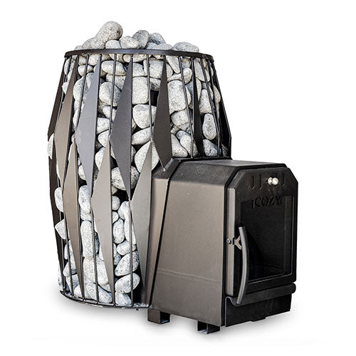 Cozy Heat OG Thru-Wall Sauna Stove and Sauna Stones
