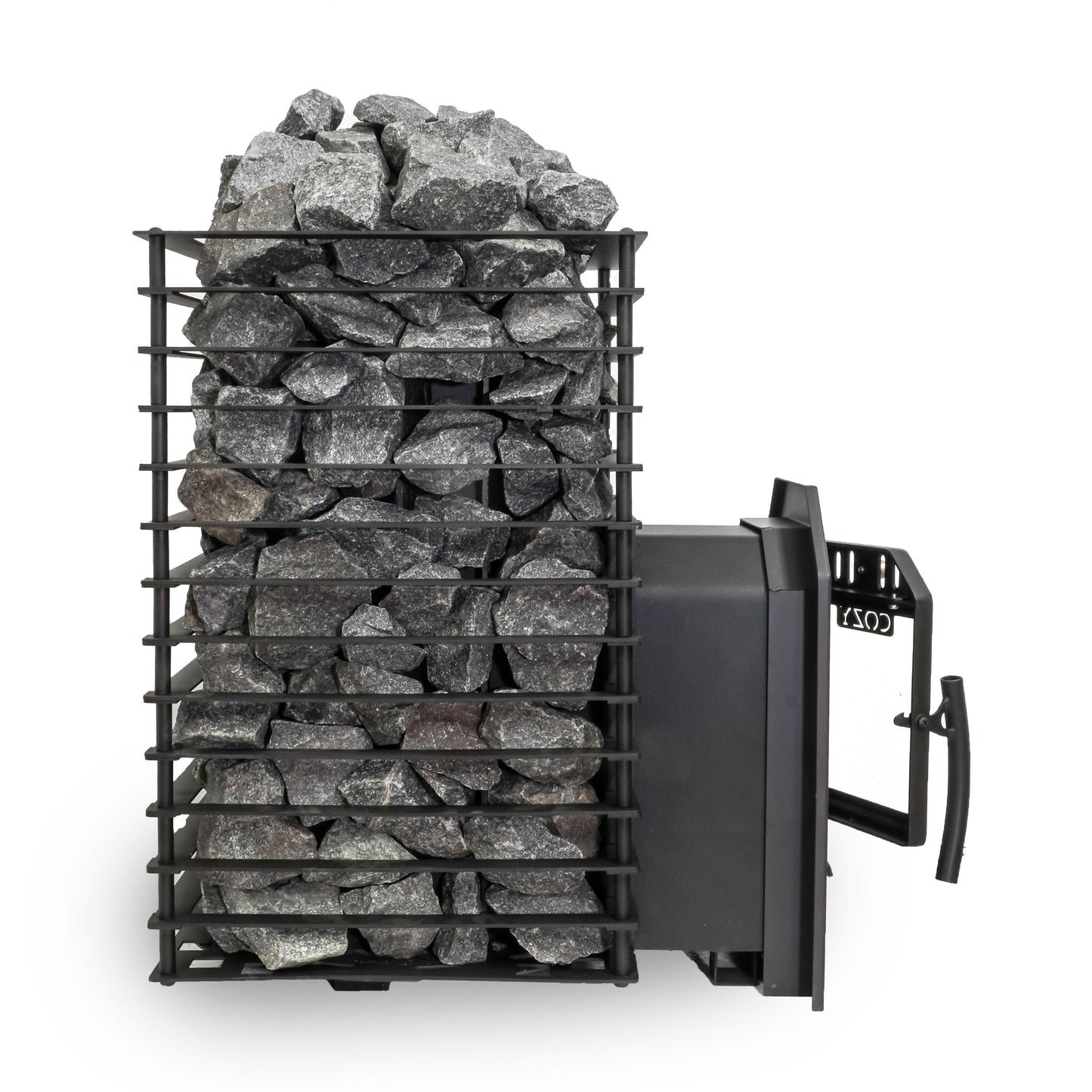 Cozy Heat Quattro Thru-Wall Sauna Stove and Sauna Stones