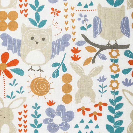 Leika Cotton Security Blankets – Owl & Bunny – 16×16″