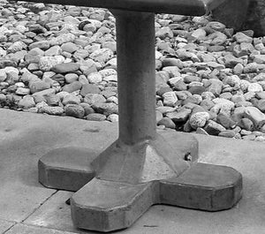 Stone Age Concrete Outdoor Chinese Checkers Table - Freestanding