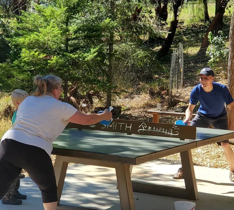 Stone Age Trapezoid Outdoor Concrete Ping Pong Table