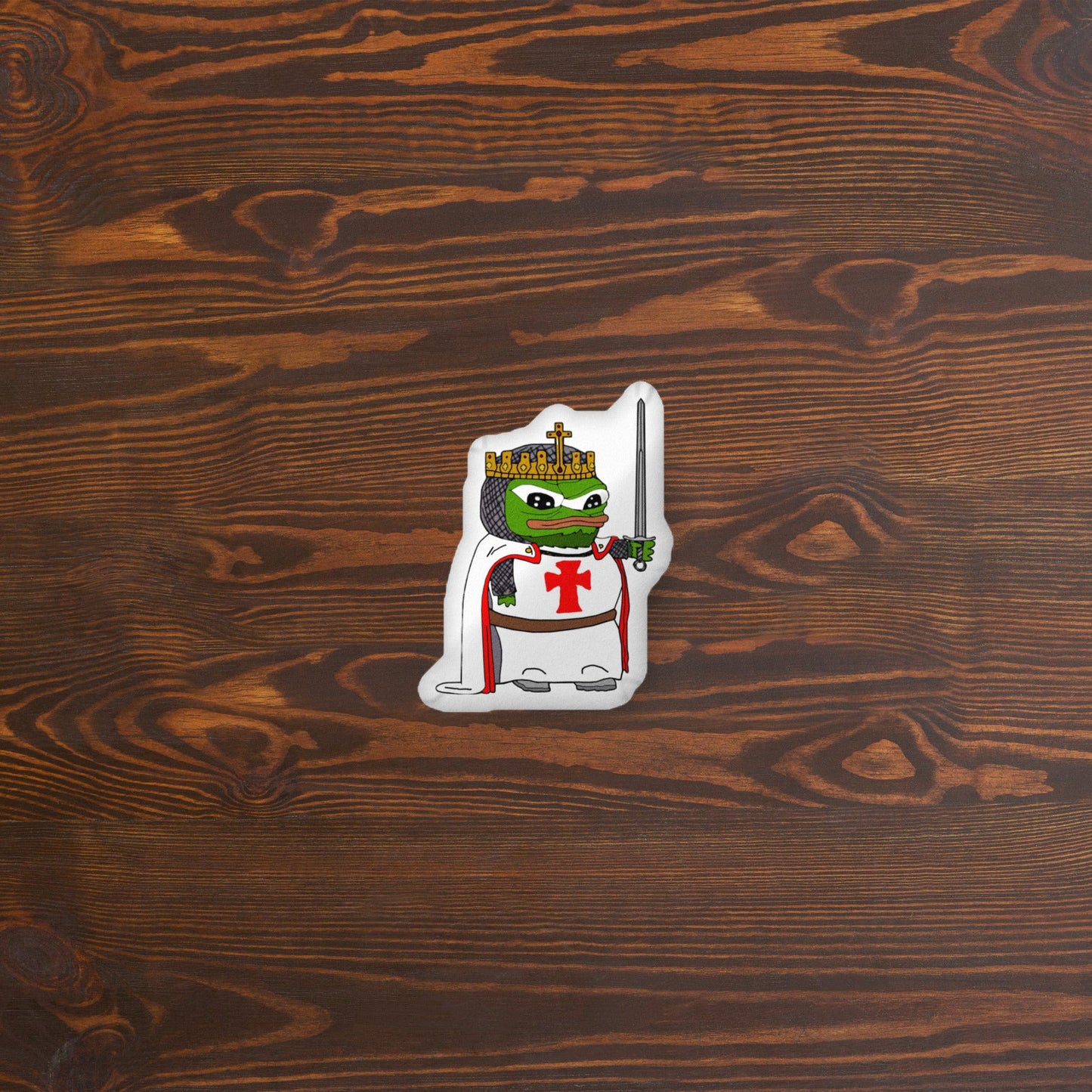 Crusader Pepe Dreams of Glory Custom Shaped Pillow - Deus Vult - 4LibertyShop.com