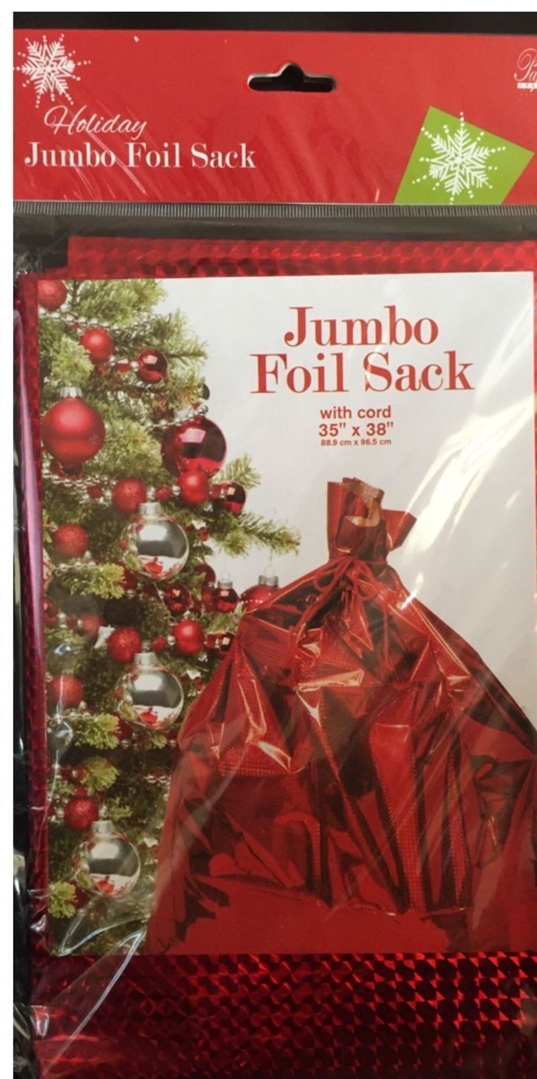 Giant Foil Gift Sack - Prismatic Green