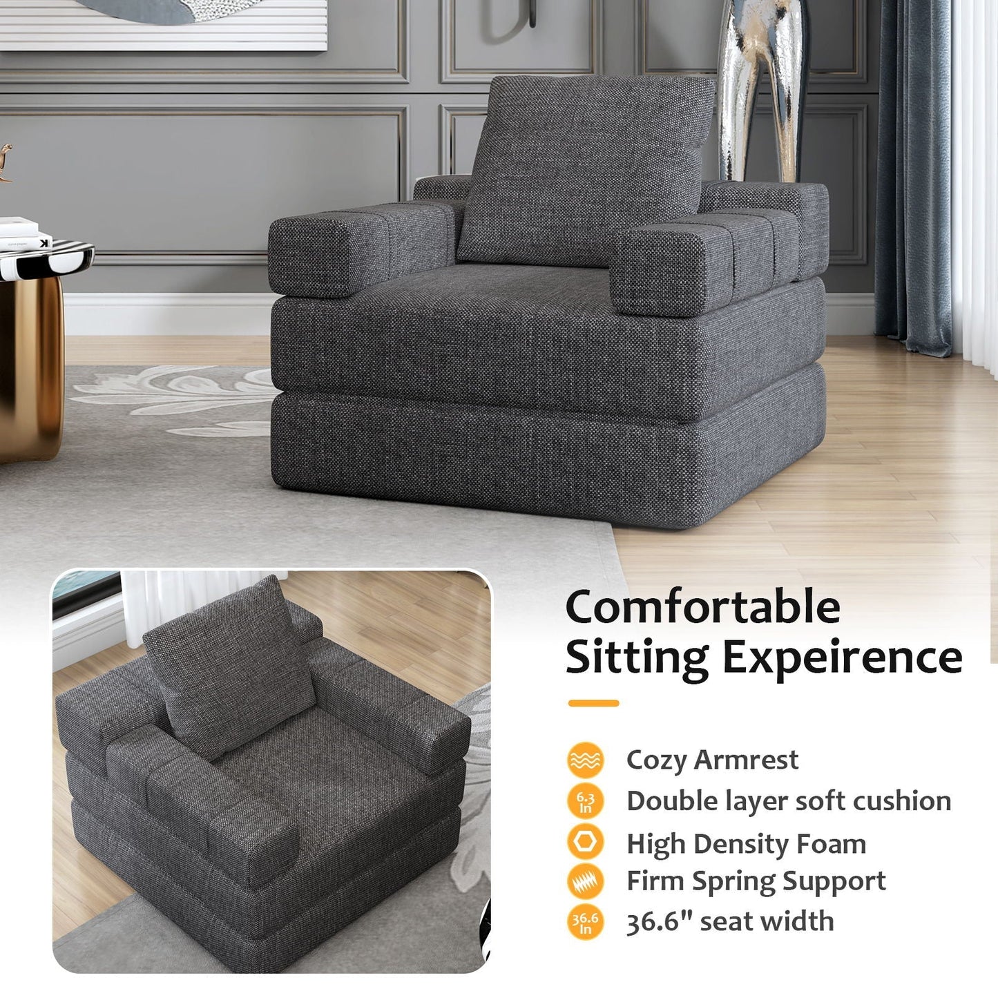 Single Sofa Chair That Converts To A Single Sofa Bed