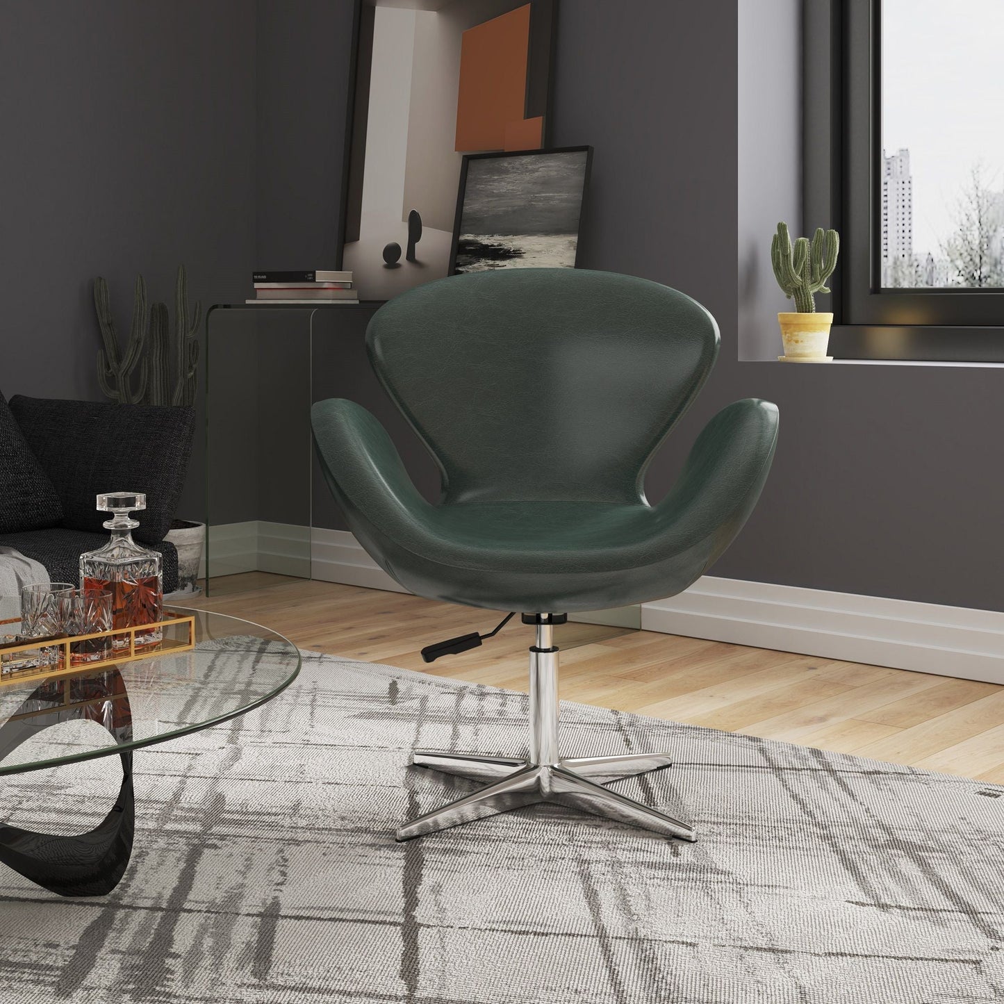 Raspberry - Swivel Lounge Chair