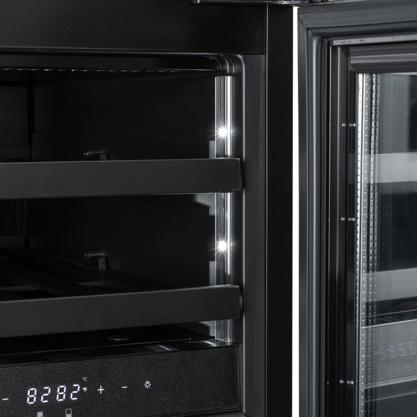 KoolMore Reserve 15 in. Under-Counter Panel Ready Dual Zone Built-in Wine Cooler and 23 Bottle Capacity in Black