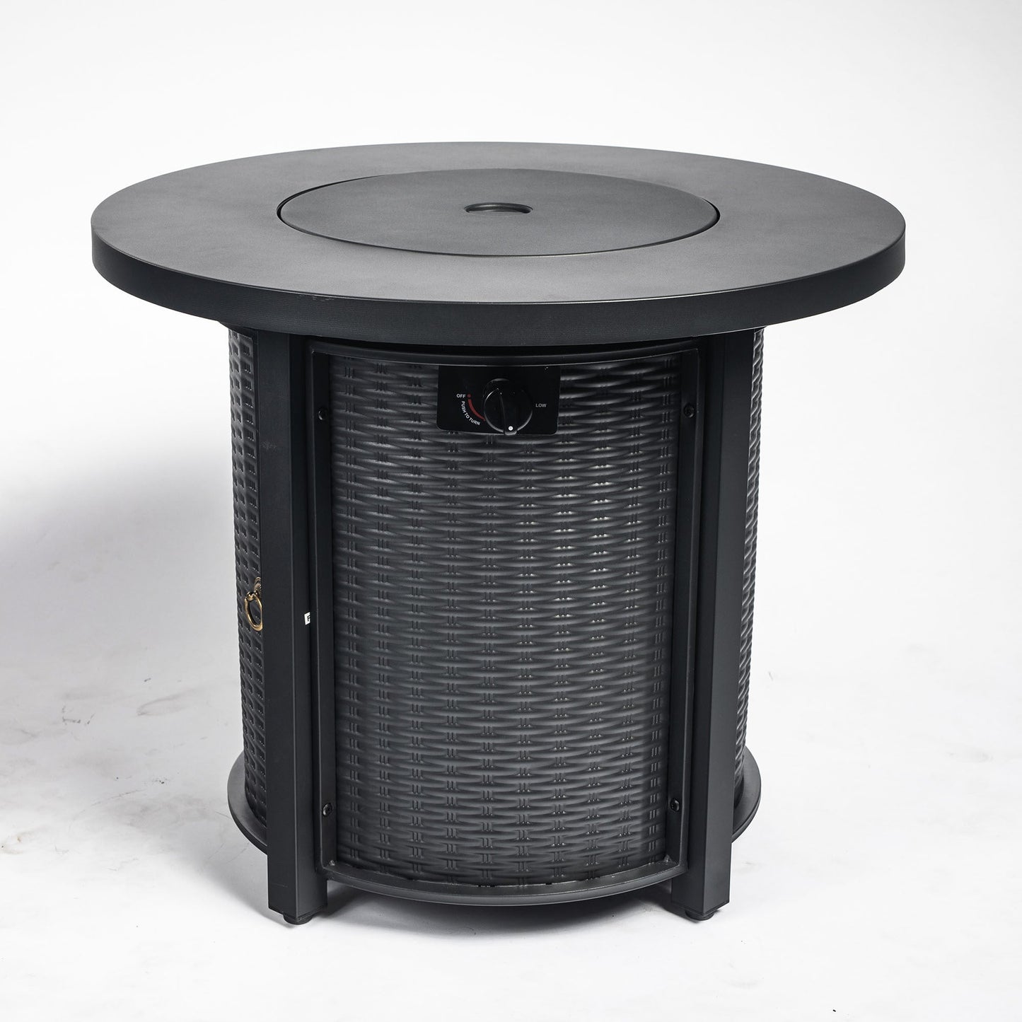 30" Propane Gas Fire Pit Table, 50000 BTU Round Steel Fire Pit