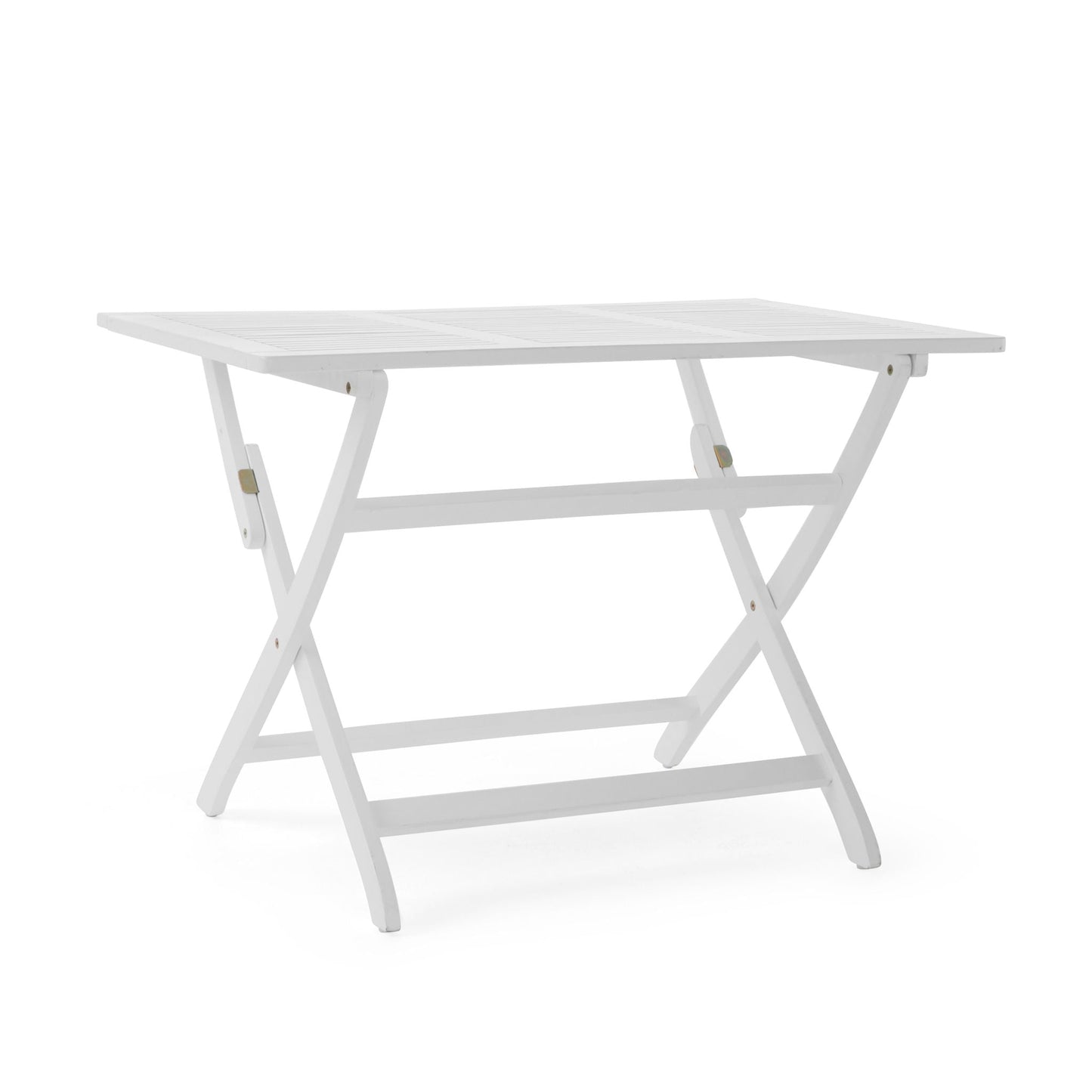 Blissique Outdoor Foldable Wood Dining Table With Slat Design