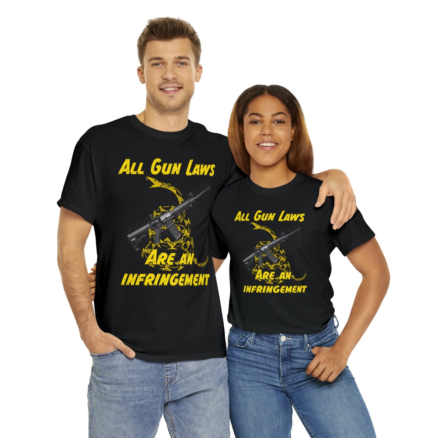 All Gun Laws Are Infringements AR15 Gadsden T-Shirt