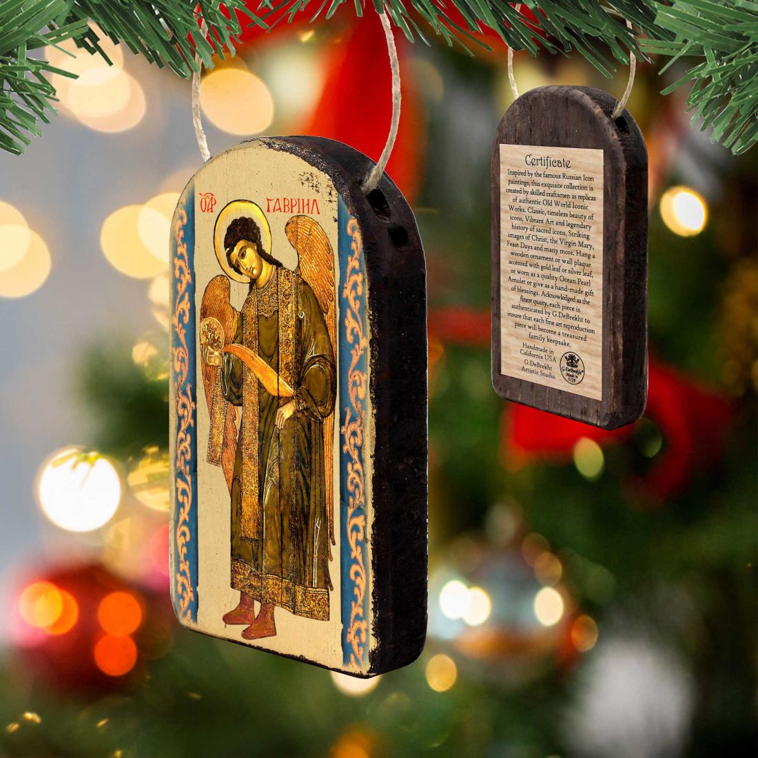 Saint Gabriel Archangel Religious Christian Sacred Icon Ornament - Inspirational Icon Decor - 87041