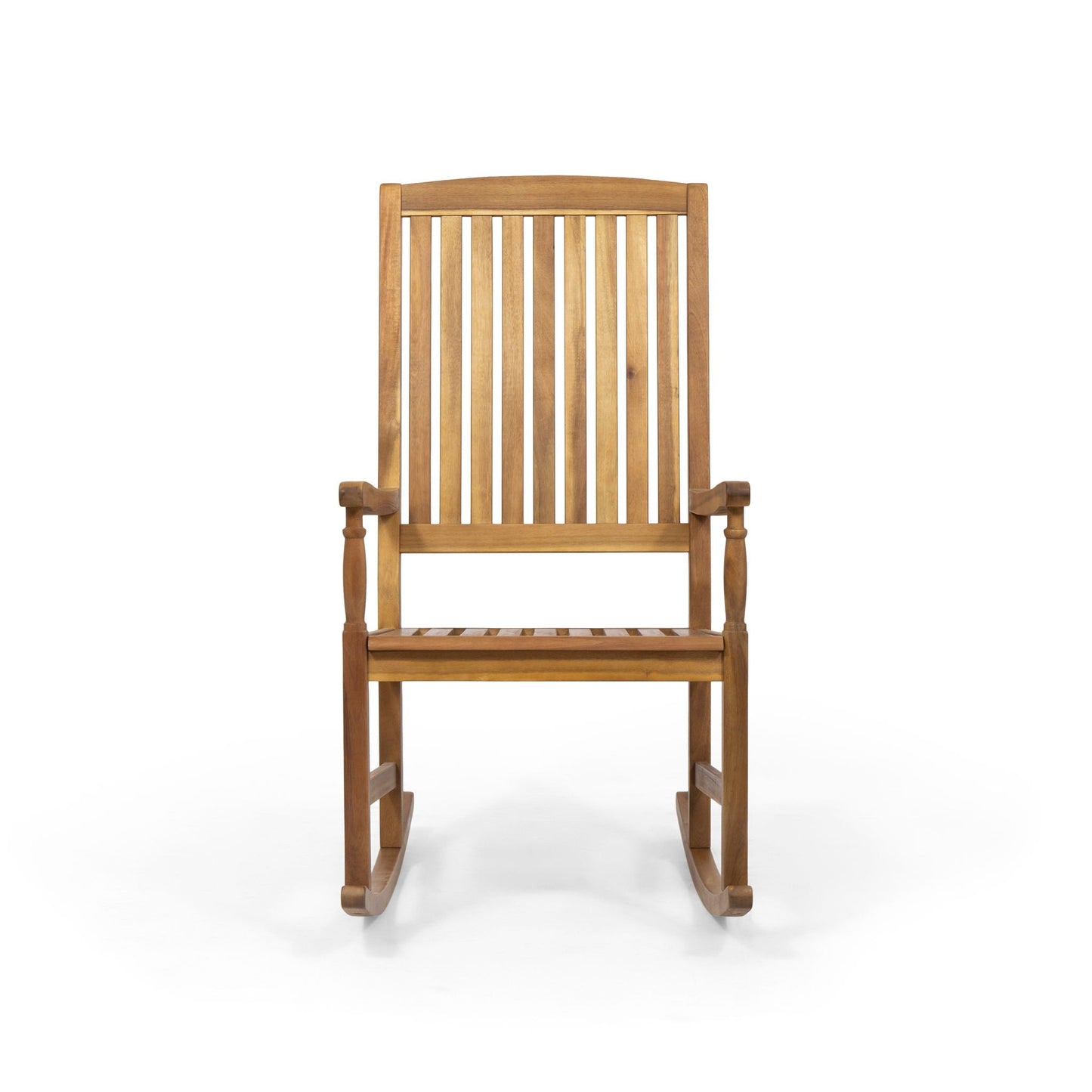 Muse Outdoor Acacia Rocking Chair With Slat Design - Teak