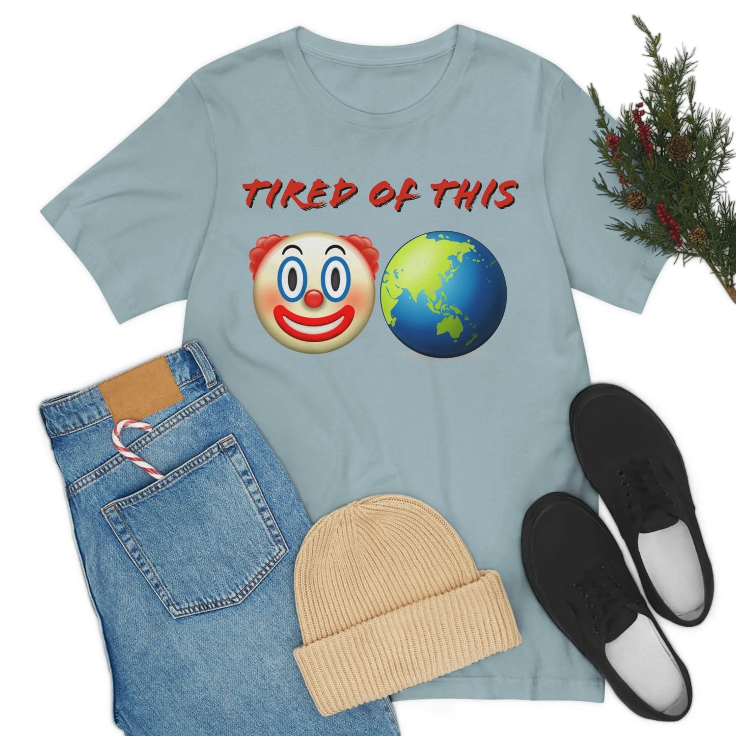 Tired Of This Clown World Emoji T-Shirt