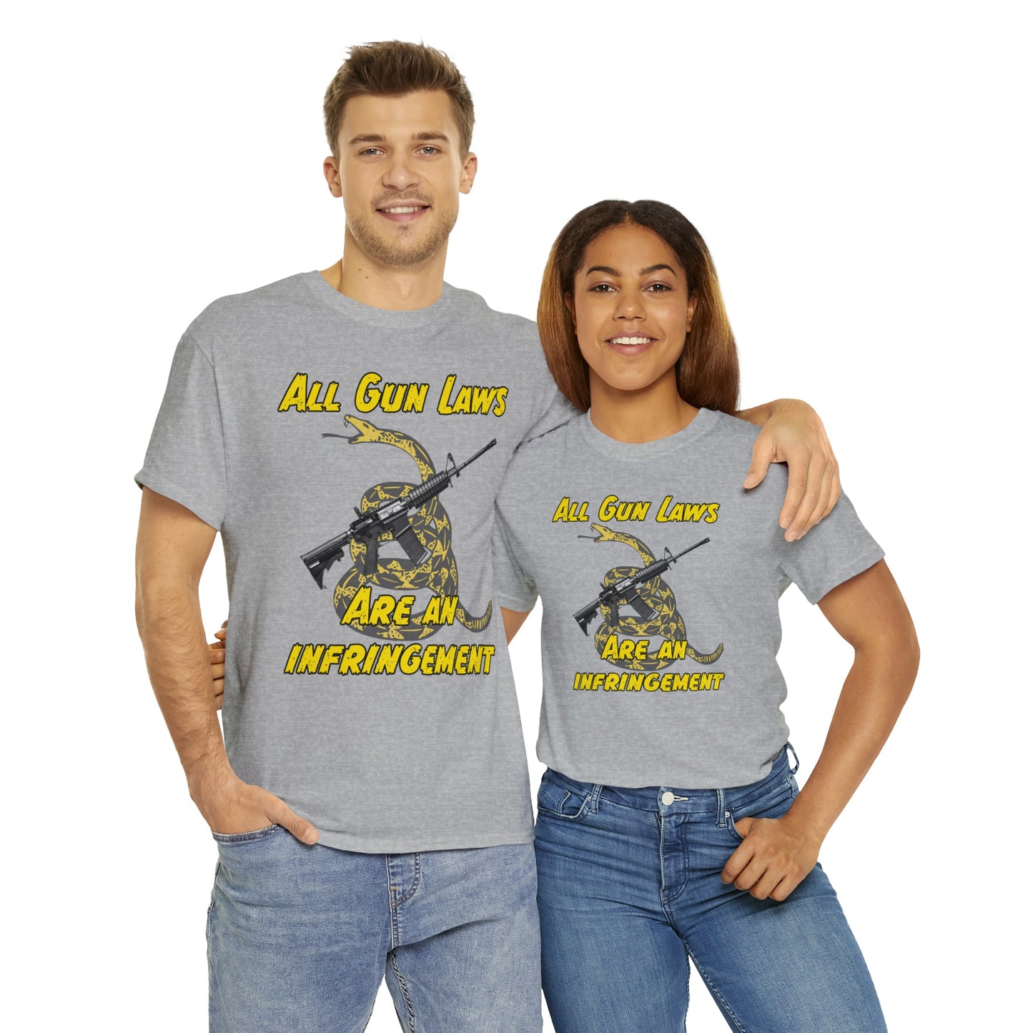 All Gun Laws Are Infringements AR15 Gadsden T-Shirt