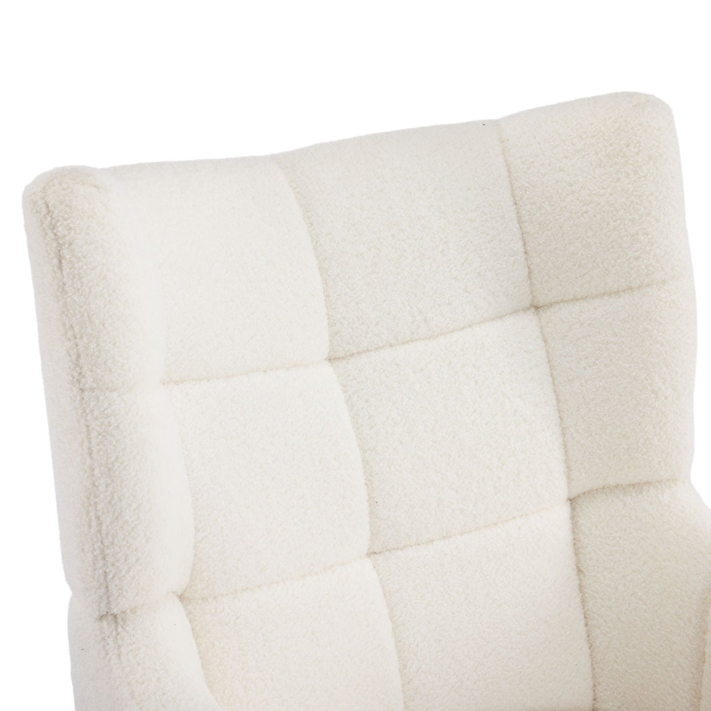 Accent Chair With Birch Wood Legs - White