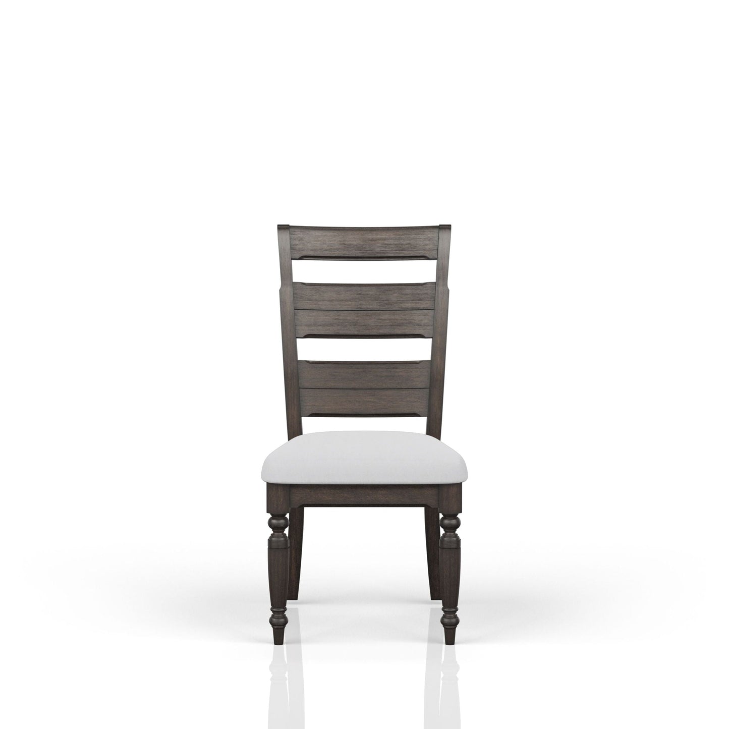 Upholstered Seat Ladderback Side Chair (Set of 2) - Coffee