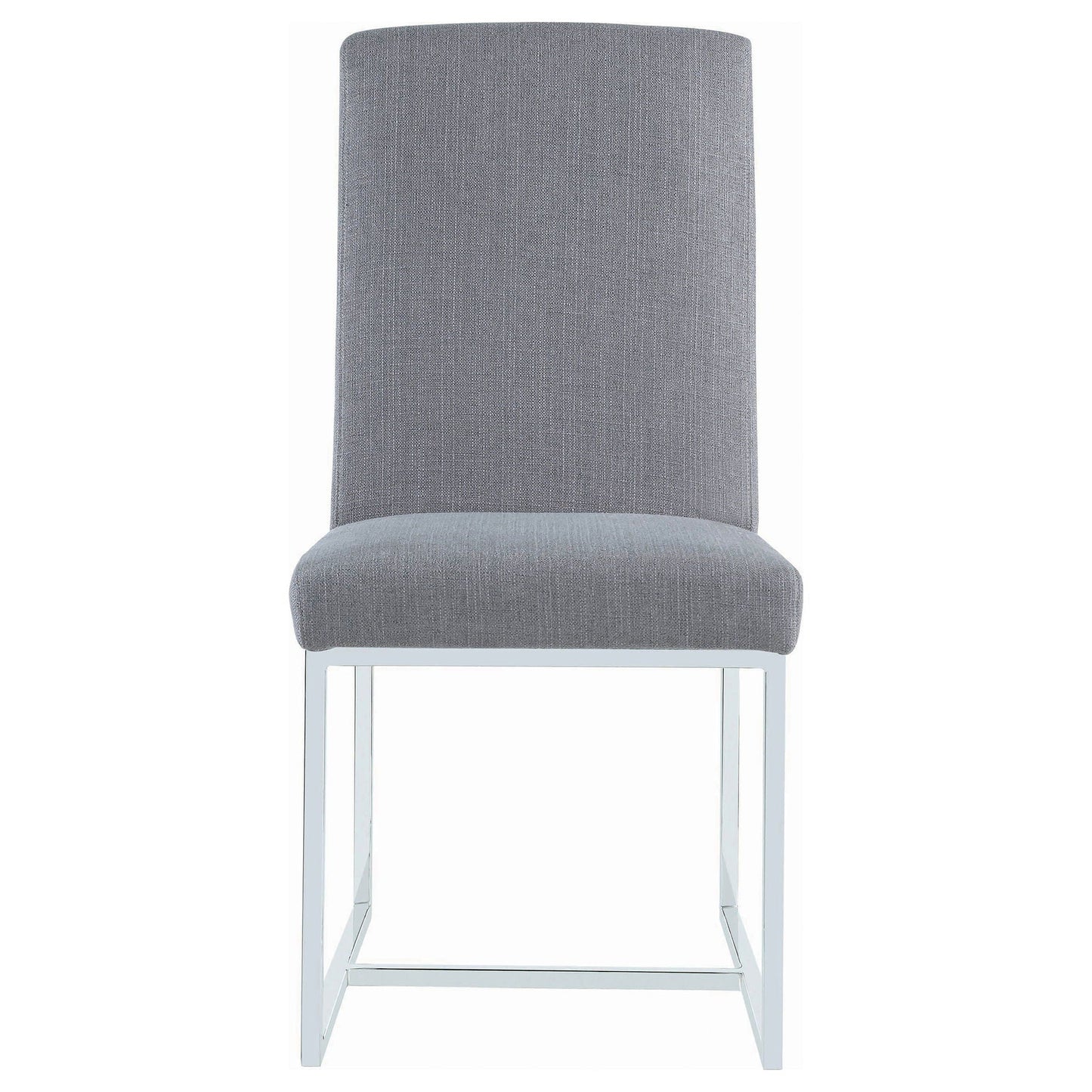 Upholstered Dining Chair Set With Base (Set of 2) - Gray