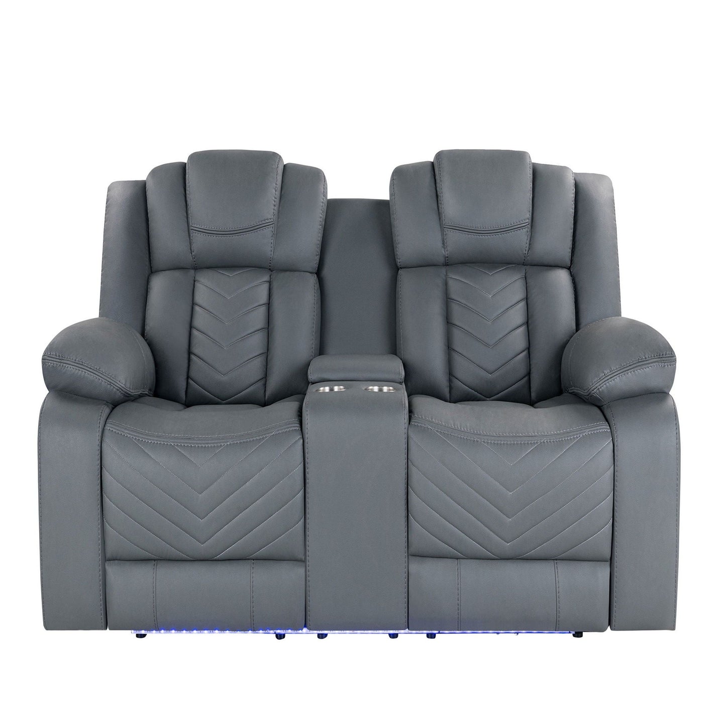Raize - Power Living Room Set With Storage Console And Cup Holders