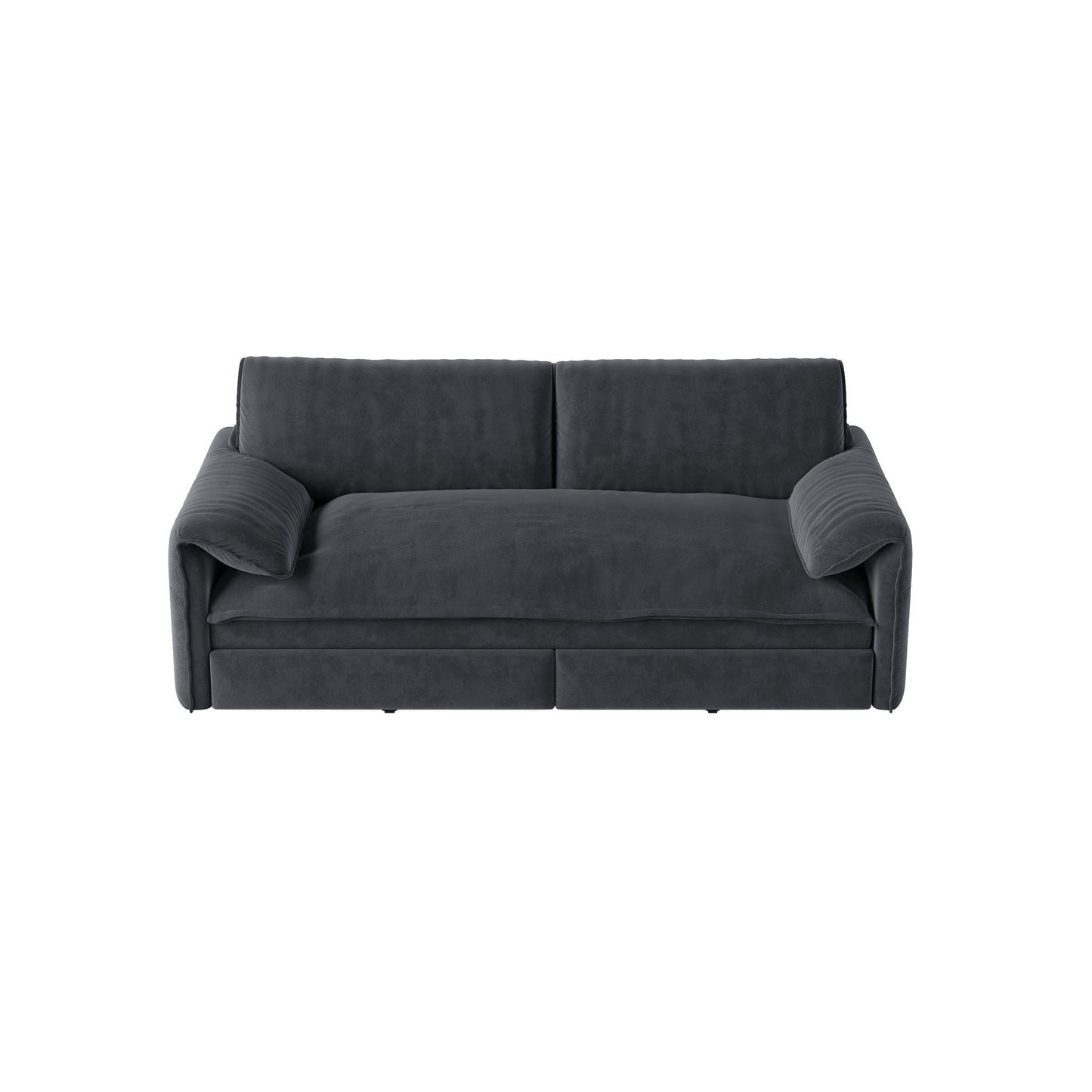 Queen Pull Out Sofa Bed With Side Storage