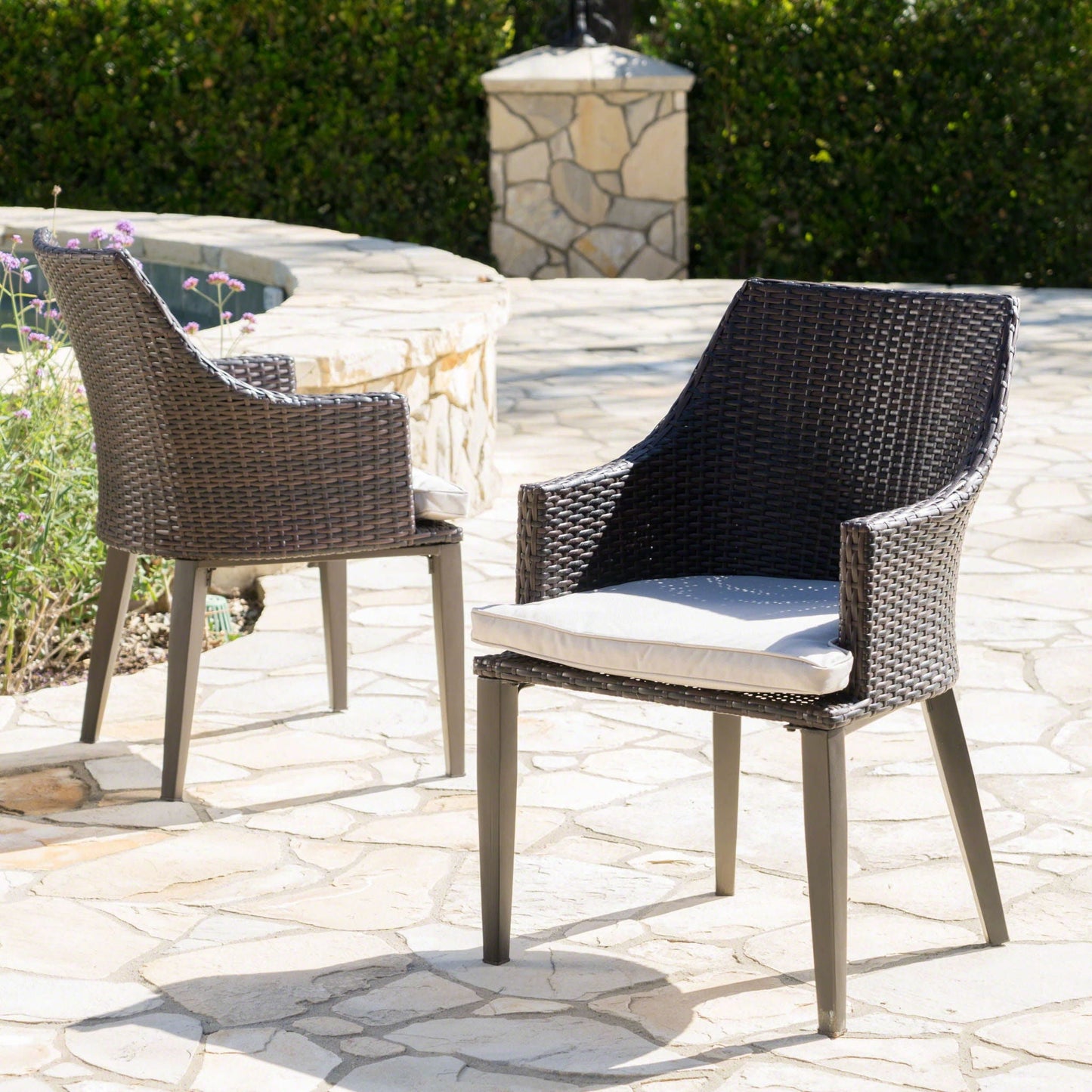 Hillhurst Outdoor Chair Set of 2 with Weather Resistant Cushions