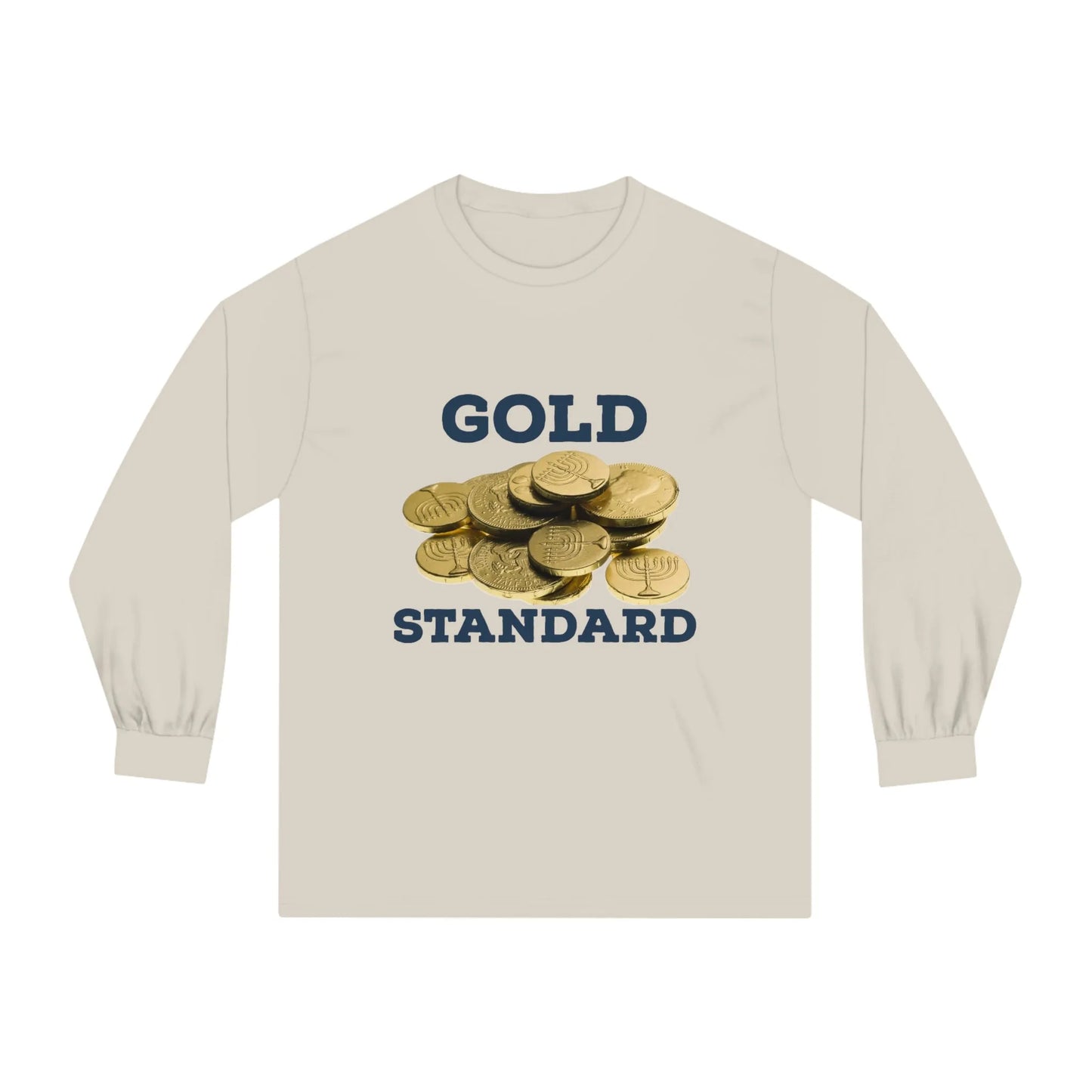 Gold Standard Hanukkah Gelt Long Sleeve Tee - 4LibertyShop.com