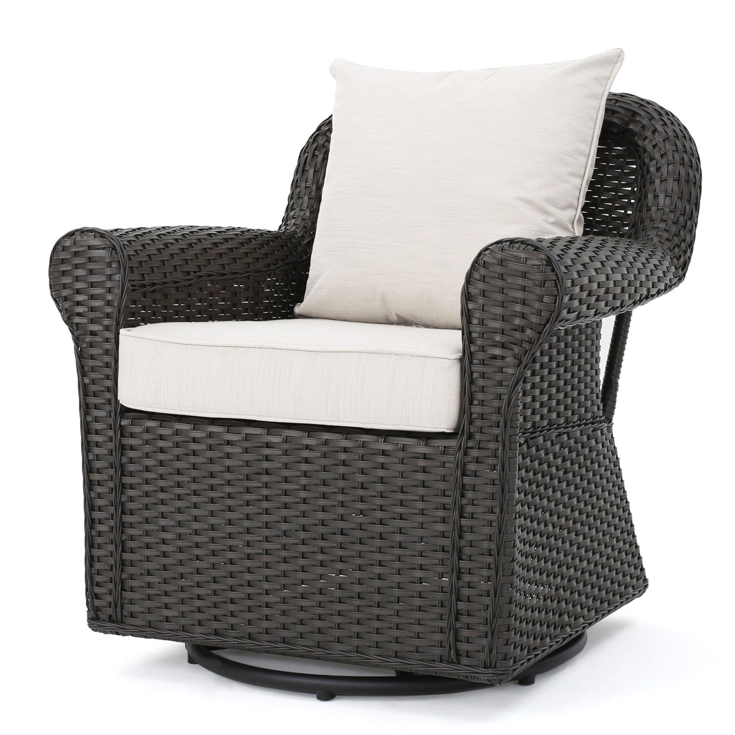 Amaya Outdoor Swivel Rocker Chair with Water Resistant Cushions