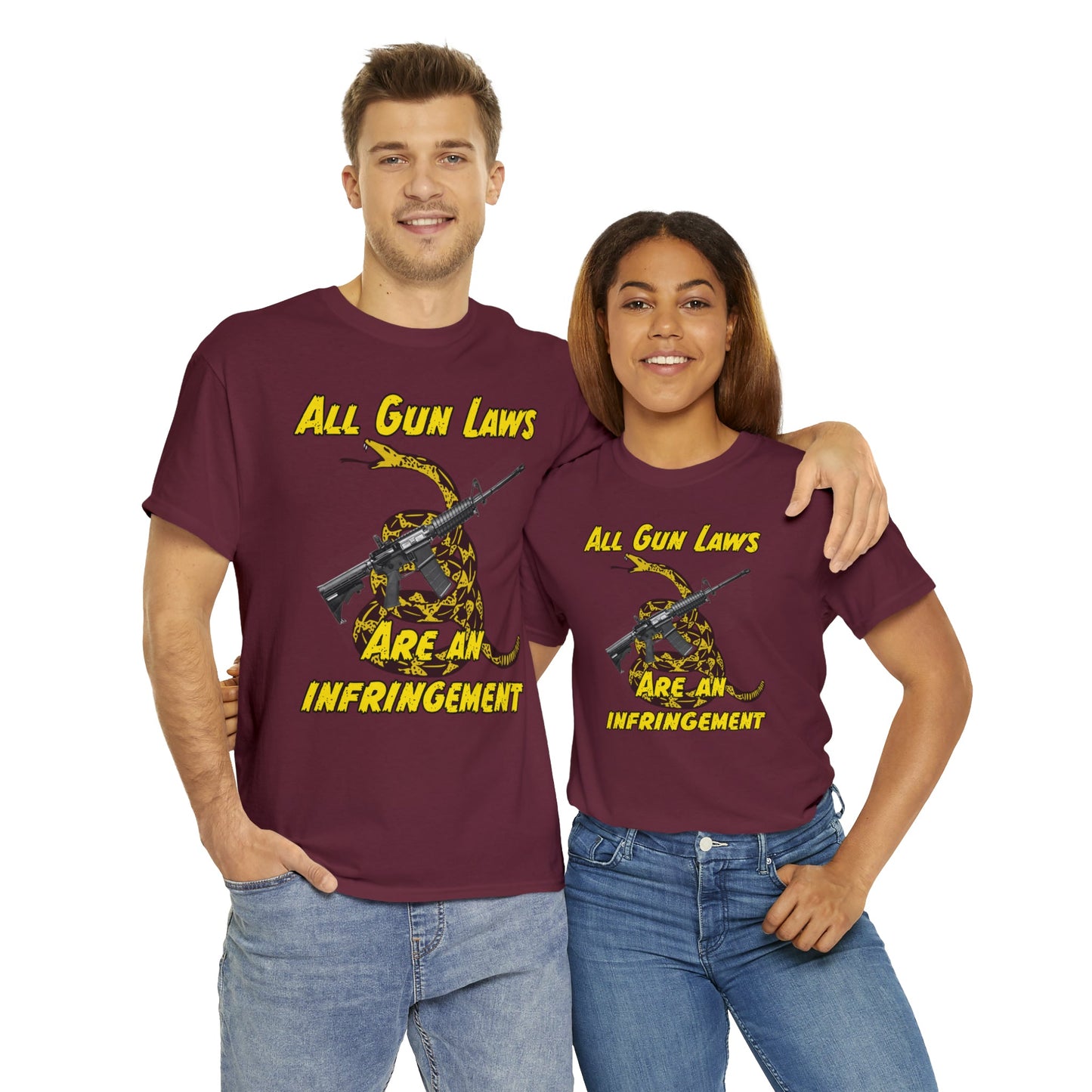 All Gun Laws Are Infringements AR15 Gadsden T-Shirt
