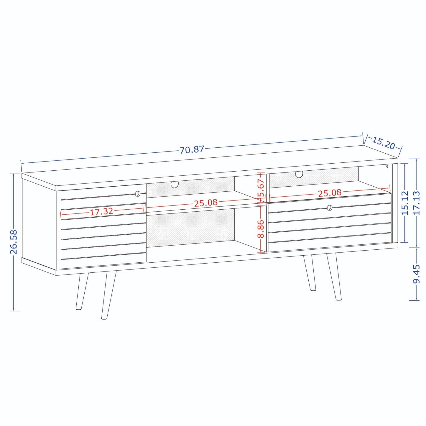 Liberty - TV Stand With 3 Open Shelves