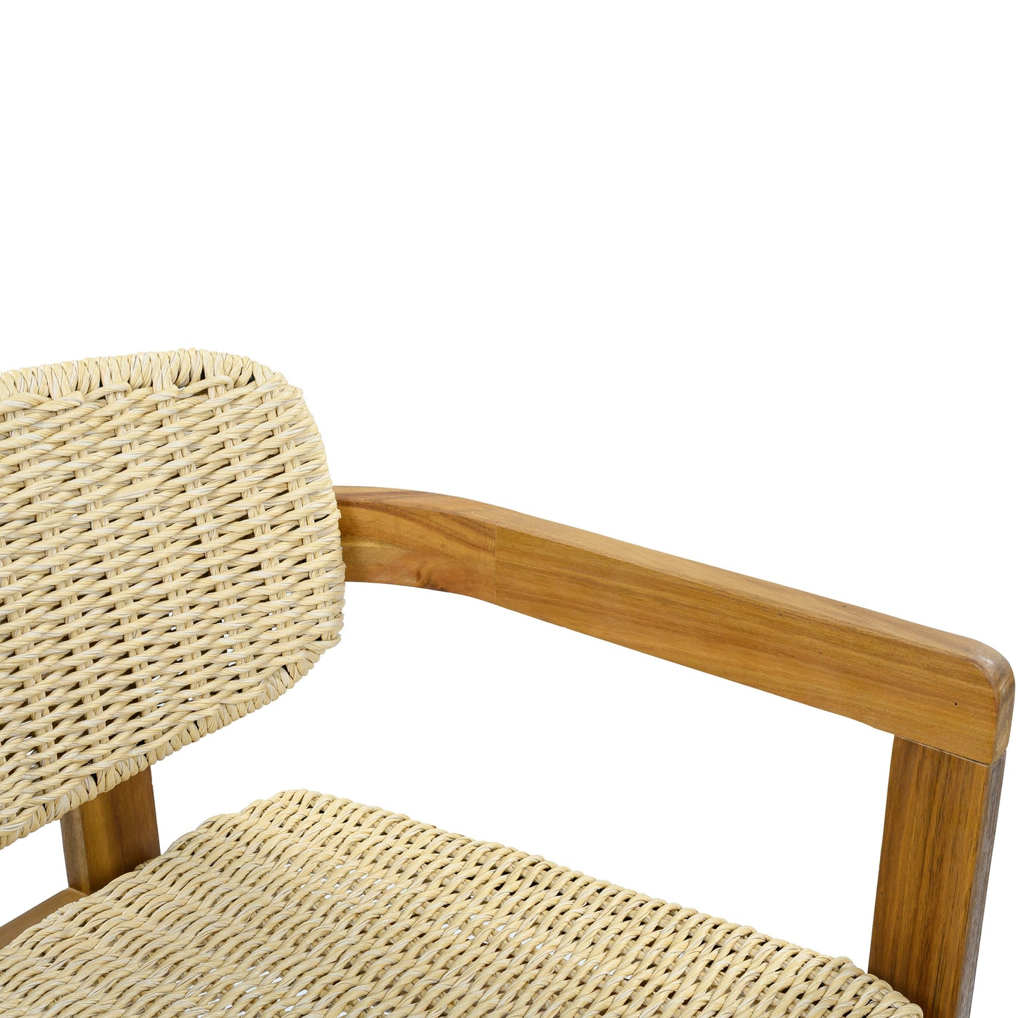 Outdoor Woven Rattan Chair Set Two Accent Chairs
