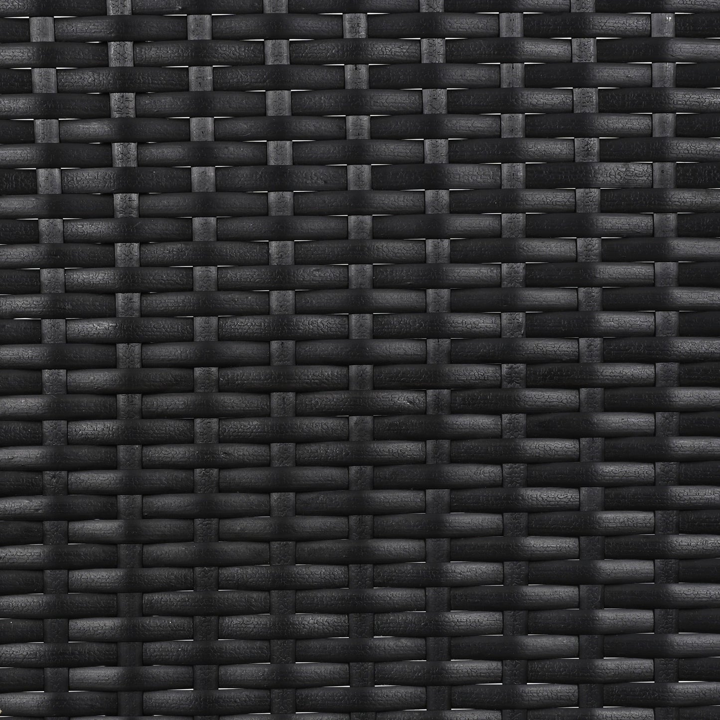 K&K 47.5"W Wicker Outdoor Storage Cabinet with Tempered Glass Top