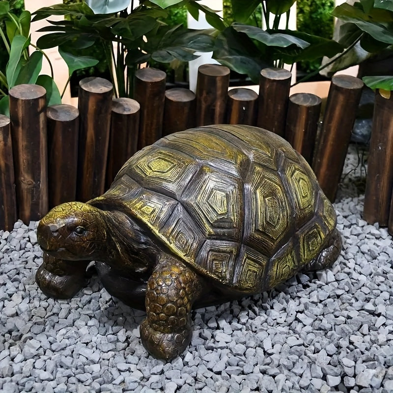 21.3" Large Realistic Resin Turtle Garden Sculpture