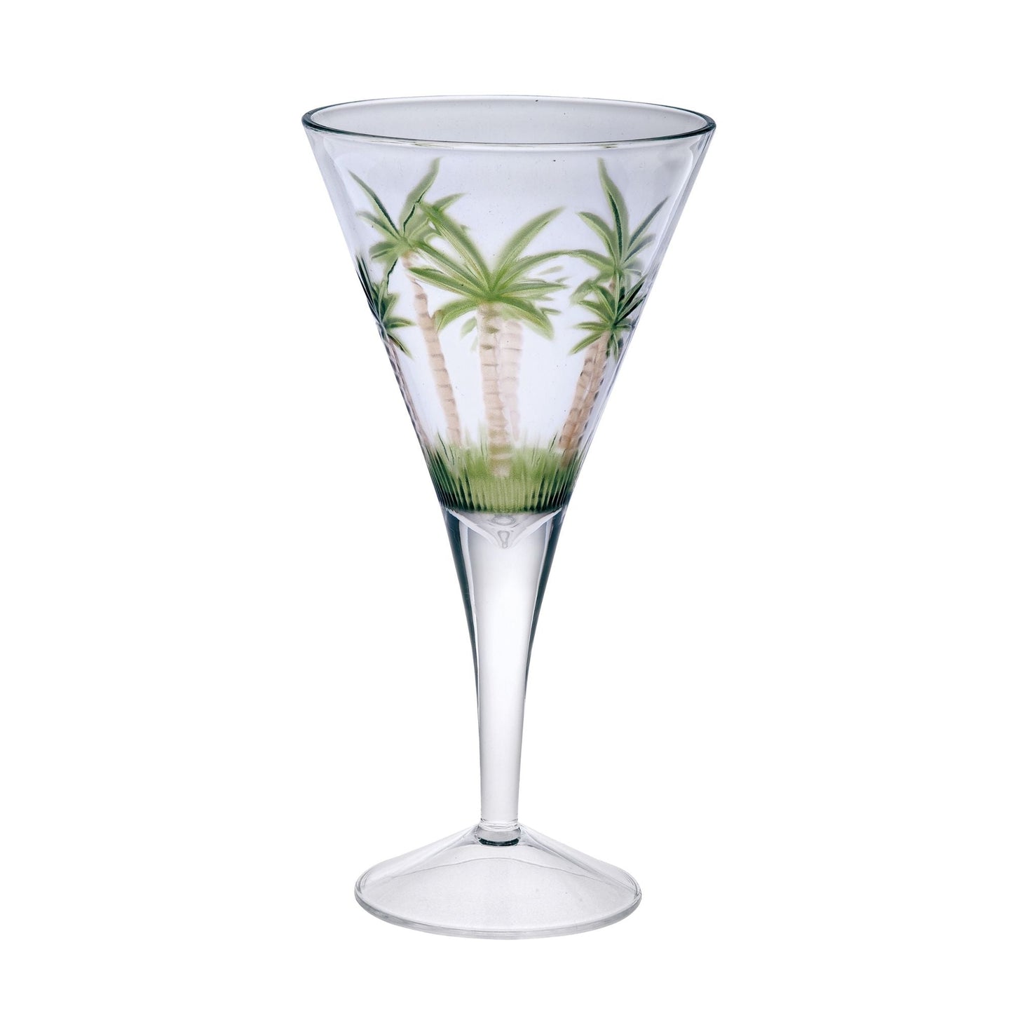 Leadingware V Shaped Unbreakable Plastic Wine Glasses, 14Oz (Set of 4) - Clear